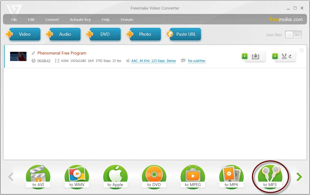 Phần mềm đổi đuôi video Freemake