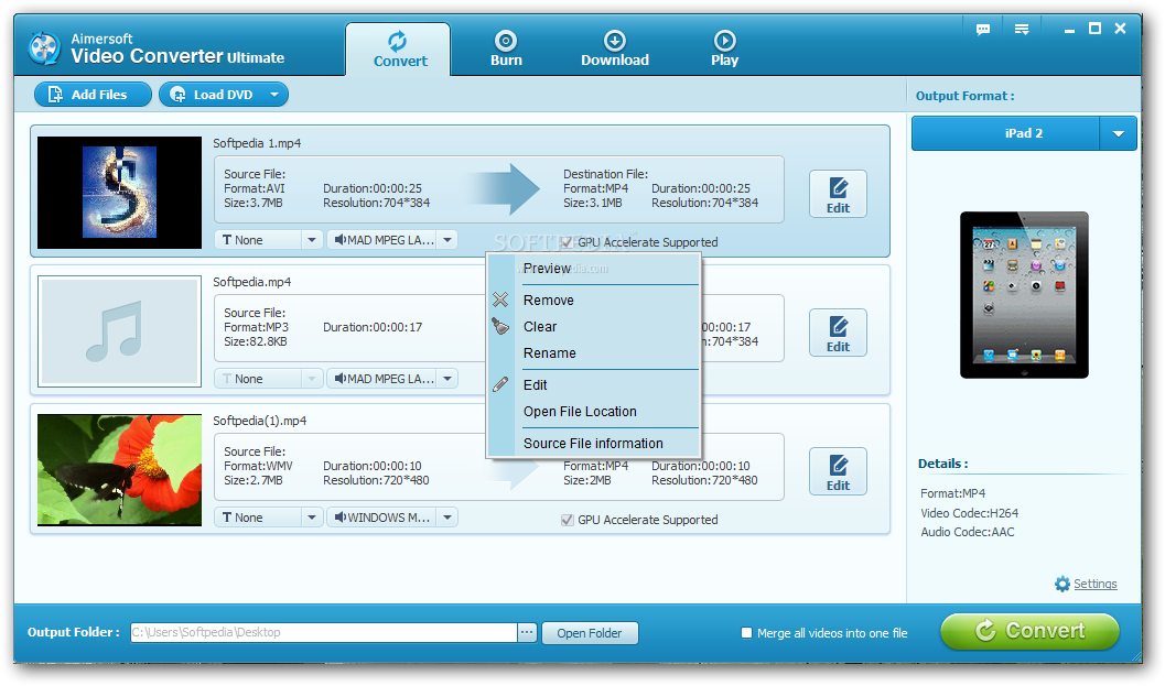 Phần mềm đổi đuôi video Aimersoft Video Converter Ultimate