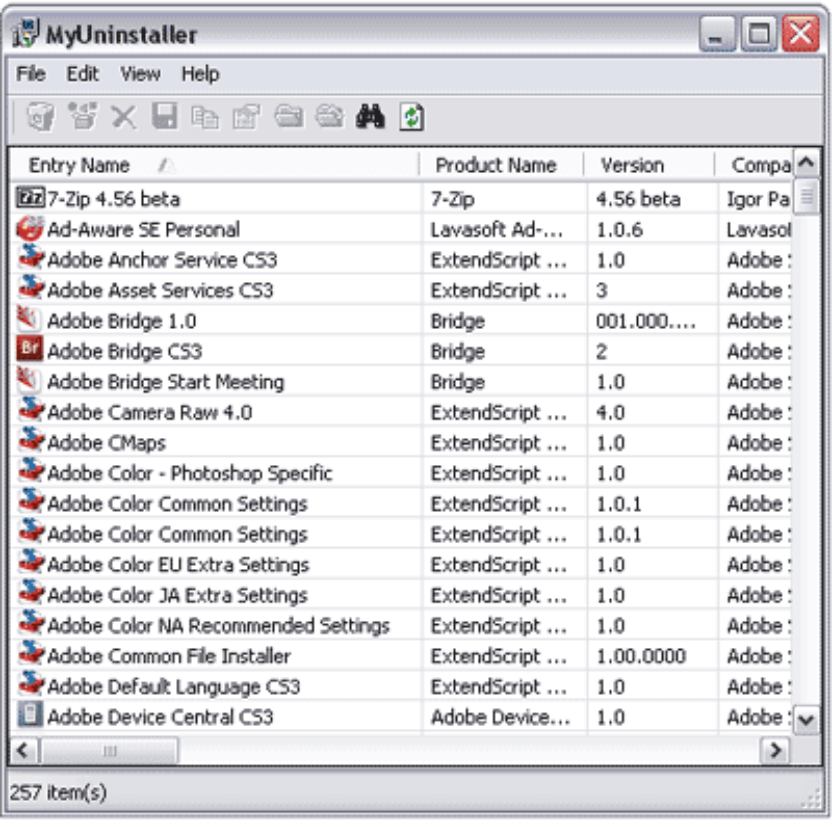 Phần mềm gỡ cài đặt MyUninstaller