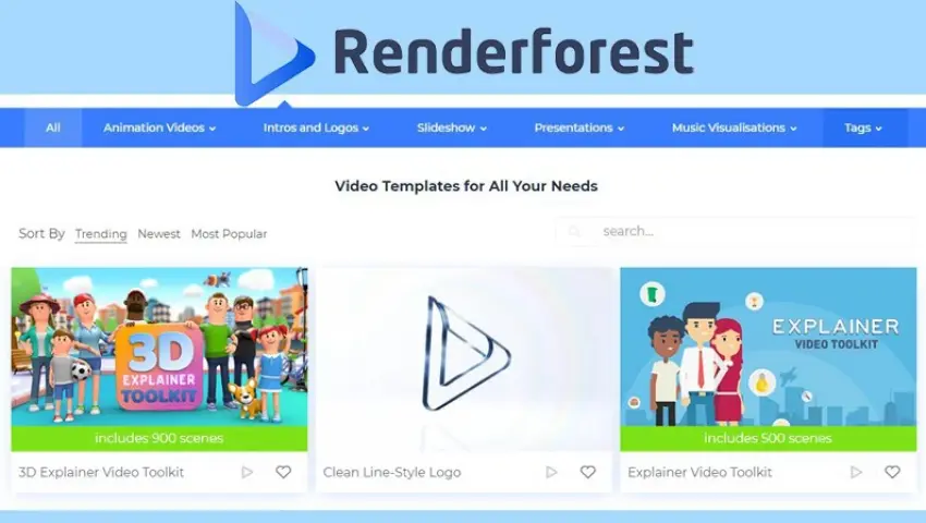 Hướng dẫn cách làm video intro trên RenderForest đơn giản