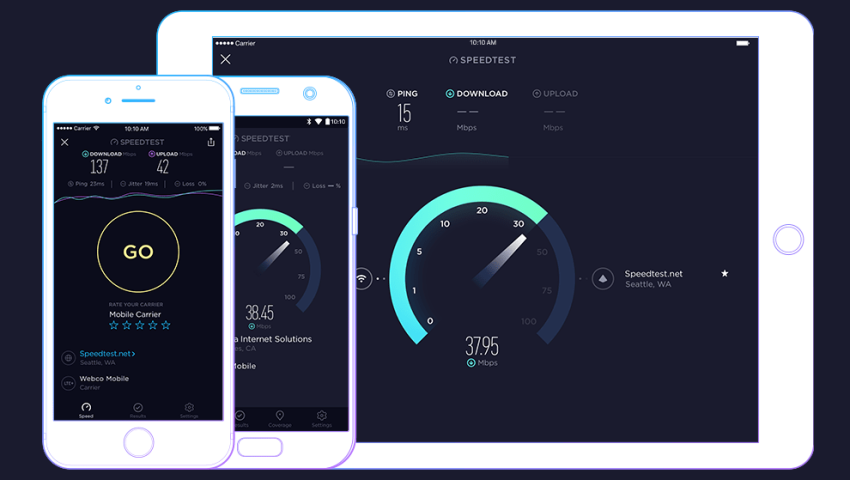 Cách kiểm tra tốc độ mạng qua SpeedTest không quá 1 phút